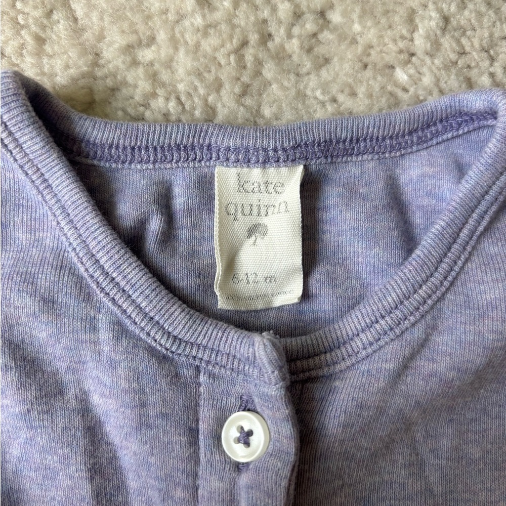 Kate Quinn Lavender Button-Up Snap Closure Sleeveless Onesie - Picture 5 of 8
